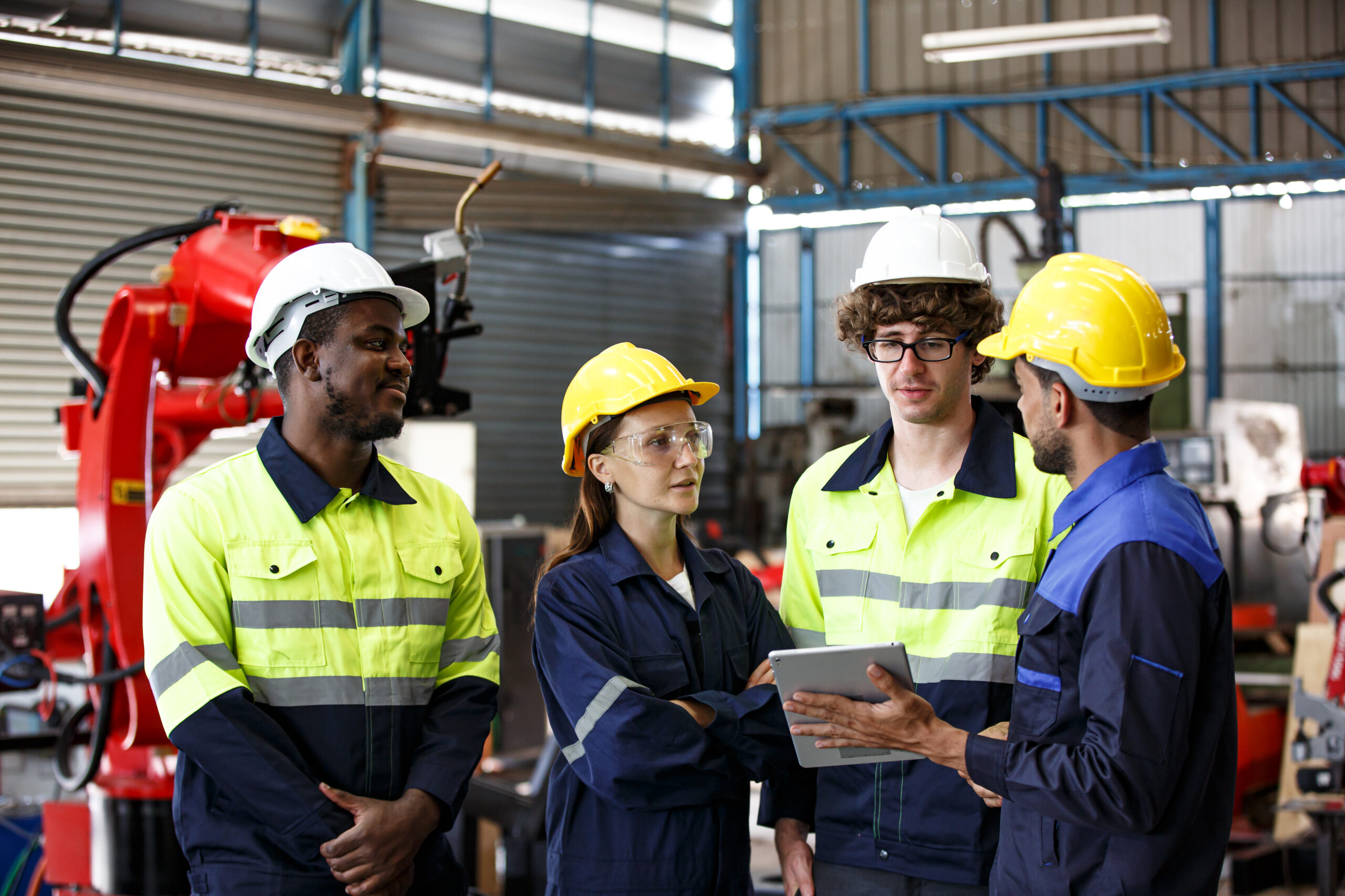 The factory engineer configures a complex production plant.